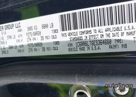 2014 Ram 1500 Lone Star из США, поврежденный, VIN 1C6RR6LT6ES364660